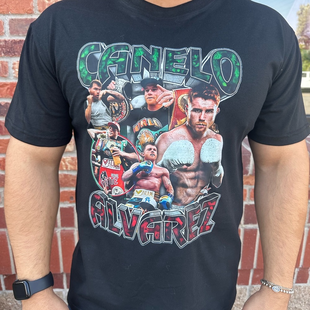 Black Graphic Canelo Alvarez Boxing T-Shirt